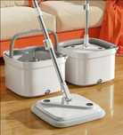 Комплект швабра с ведром для мытья полов Mop with bucket, с отжимом