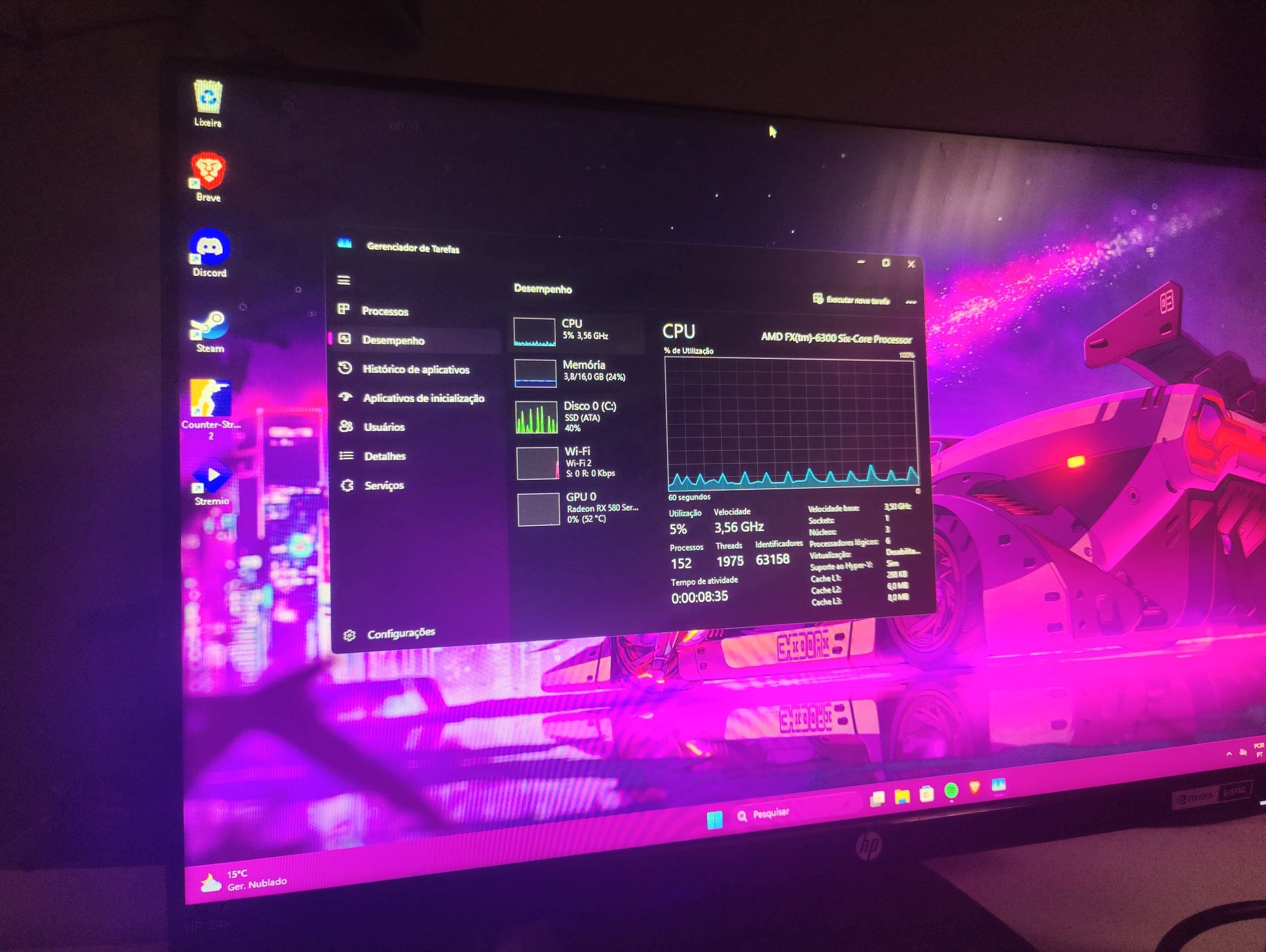 pc gamer amd com 512gigs de memória