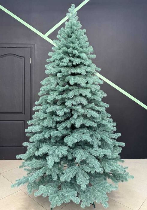 Ялинка лита зелена та блакитна з підставкою Найпишніша модель  Якість