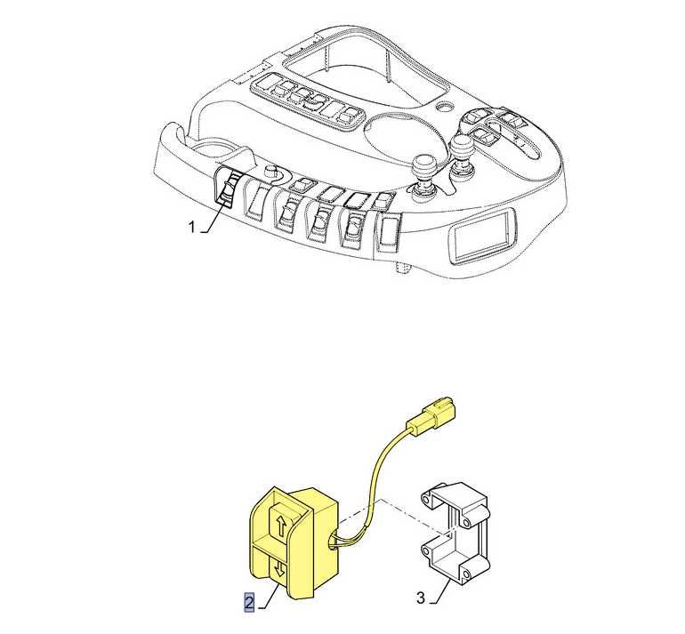 Przełącznik regulacji podnośnika Case, New Holland 8662.7351 OEM CNH