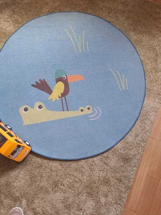 Tapete de criança antiderrapante redondo IKEA DJUNGELSKOG