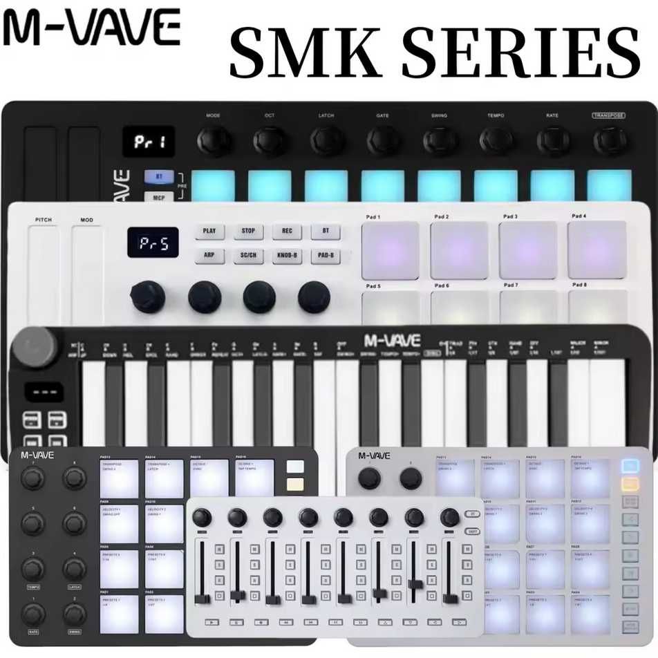 M-VAVE SMC-PAD / SMK25 25-Key / MIDI Mixer / Драм пад