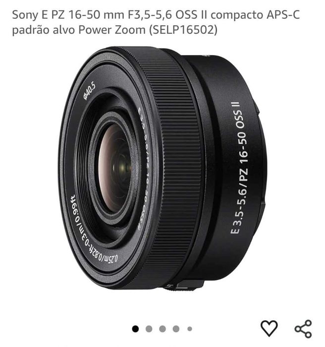 Lente Sony E 16-50mm f/3.5-5.6 OSS - NOVA kit a6700
