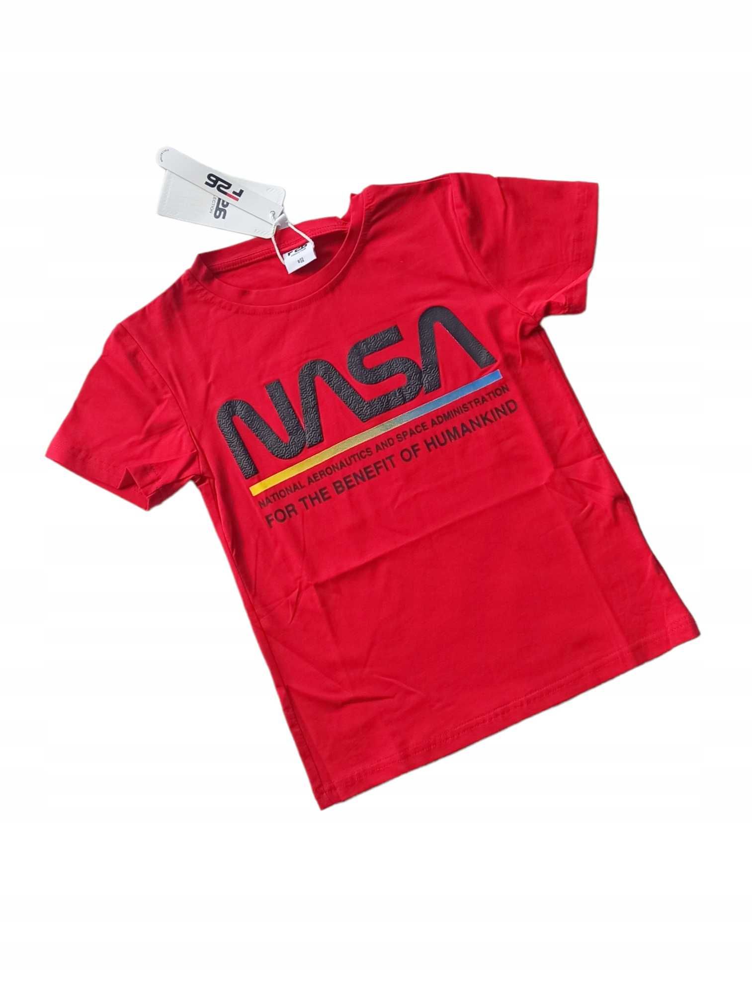 Czerwona bluzka dla chłopca t-shirt nowa 146-152