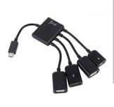 OTG micro usb hub на 4 порта для планшета, телефона