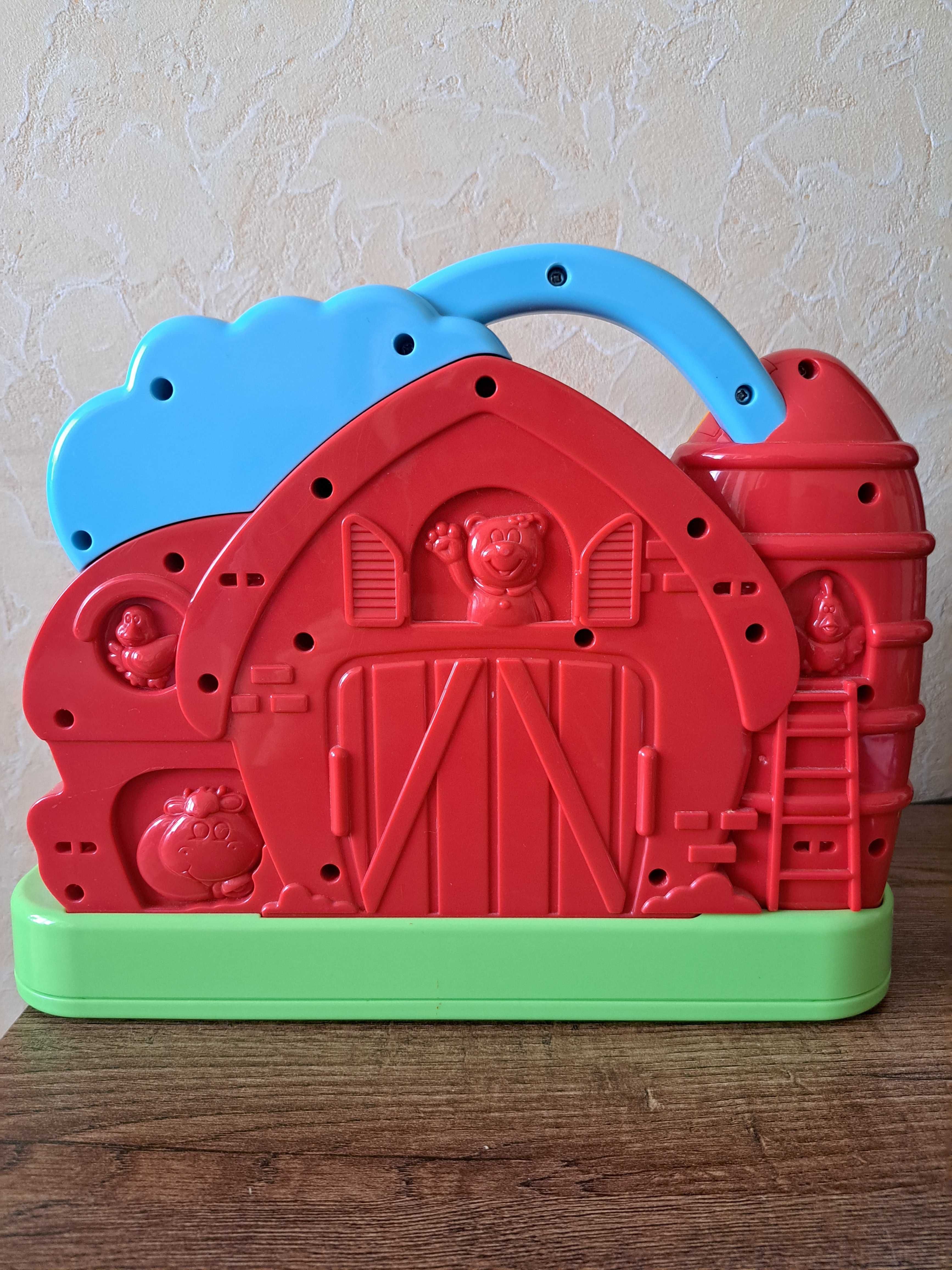 Веселий щінок та музичний будиночок з тваринами fisher price, chicco