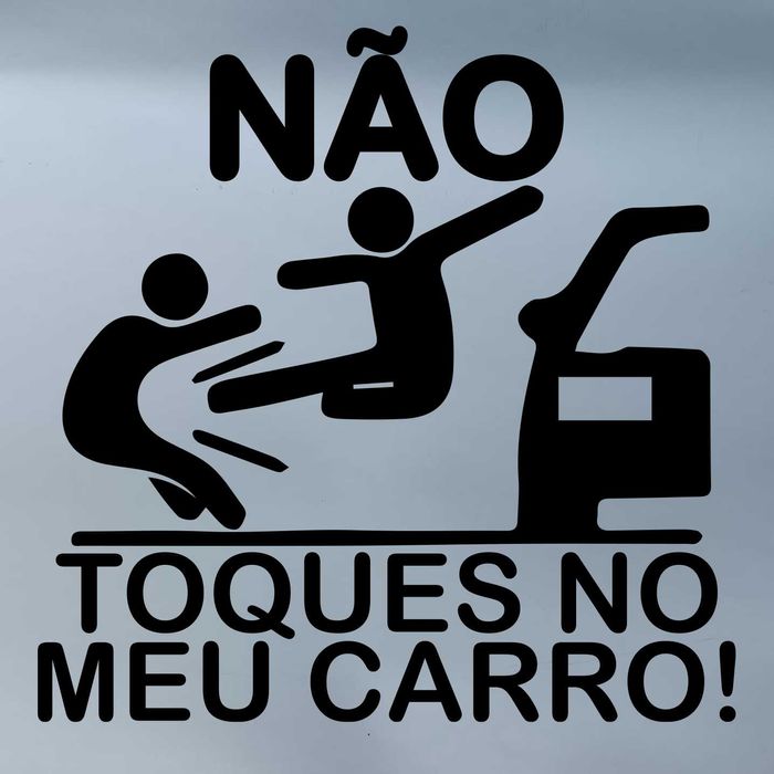 Autocolante Vinil Não Toques No Meu Carro