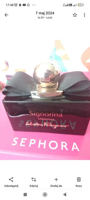 Pusty Flakon po perfumy Salvatore Ferragamo Signiorina oryginalny