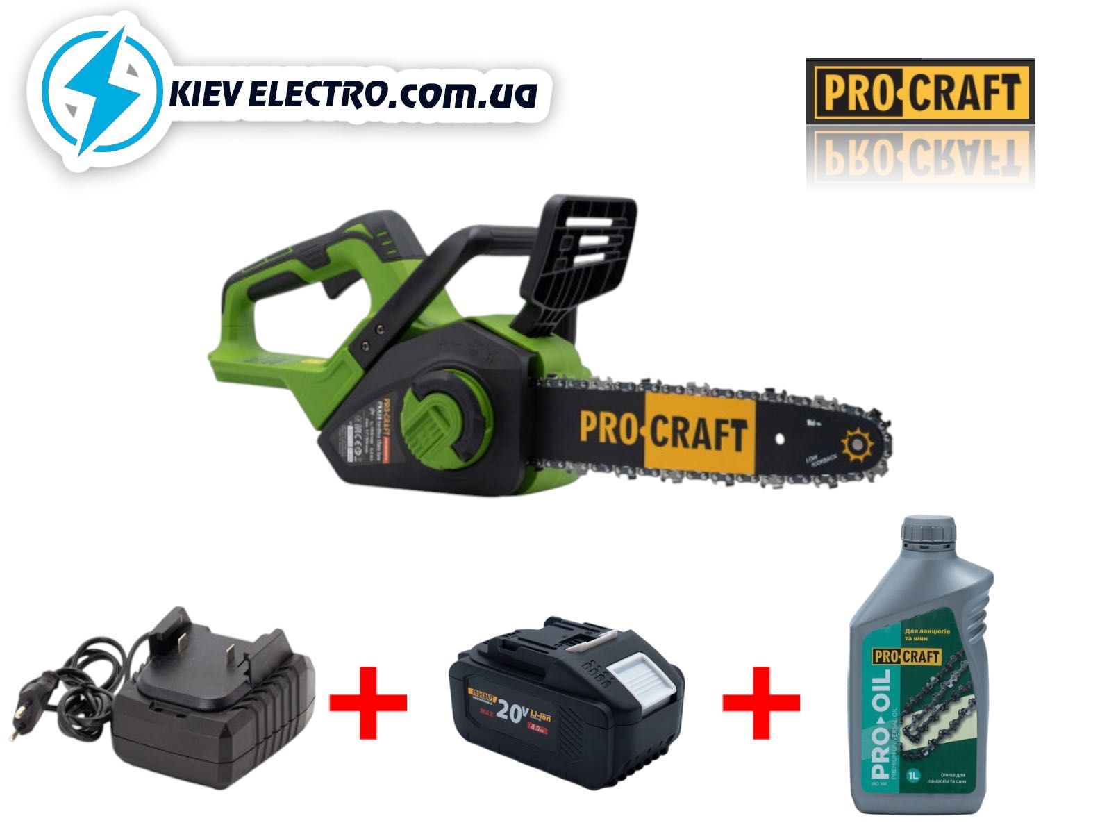 Аккумуляторная пила Procraft PKA38 (Акум 20/4Ам МАХ+ЗУ+МАСЛО) ТОП ЦЕНА