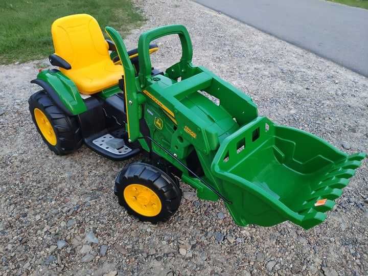 Traktor z turem KOPARKA + PRZYCZEPA Tandem dwuosiowa JOHN DEERE