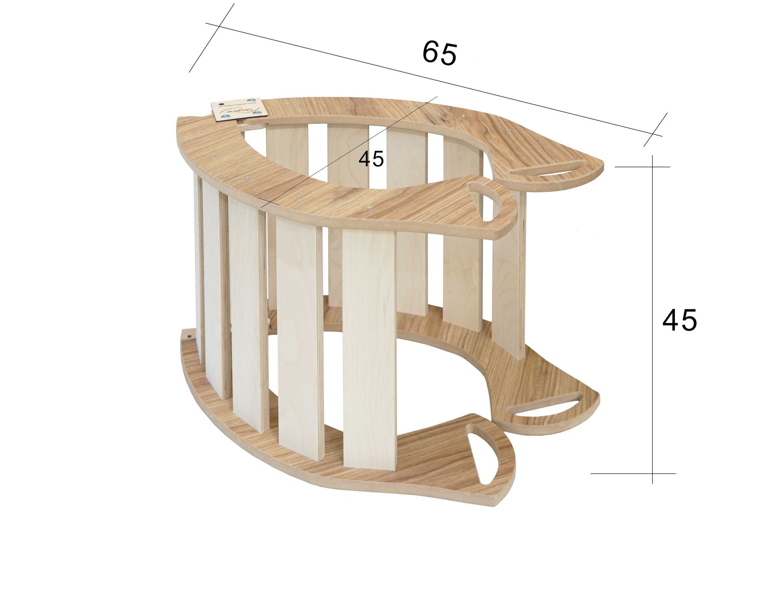 Bujak Drewno Montessori L Składany Beżowa Podusia