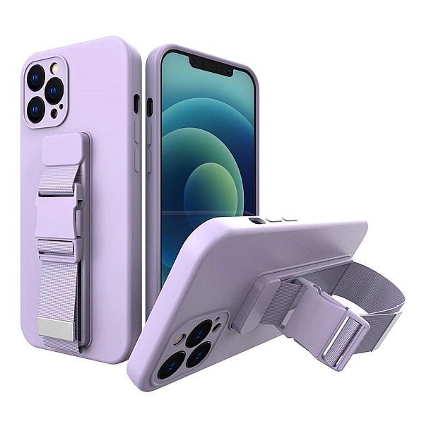 Rope case żelowe etui ze smyczą łańcuszkiem torebka smycz iPhone 12 Pr