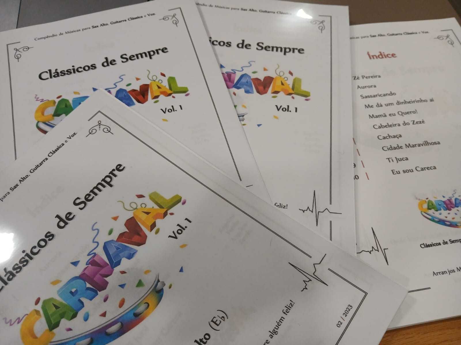 Partituras Carnaval – Saxofone, Guitarra e Voz