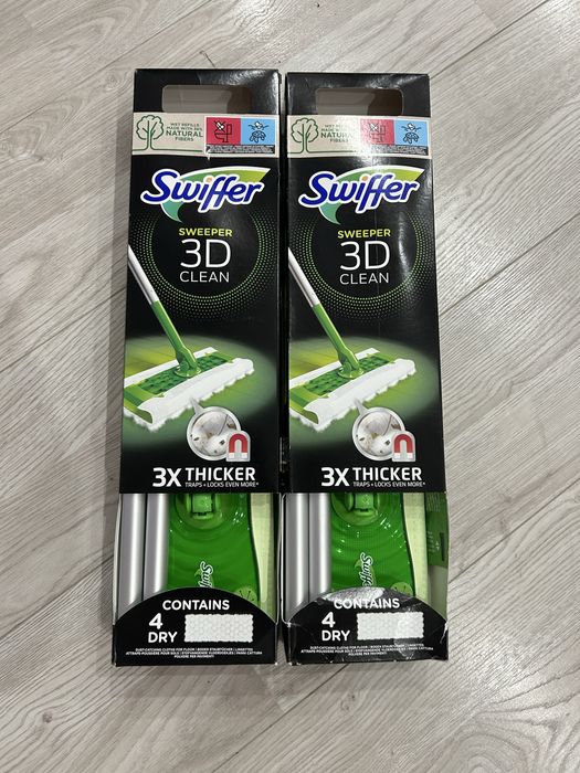 Swiffer швабра 3d плюс 4 3d сухих і 2вологих серветки