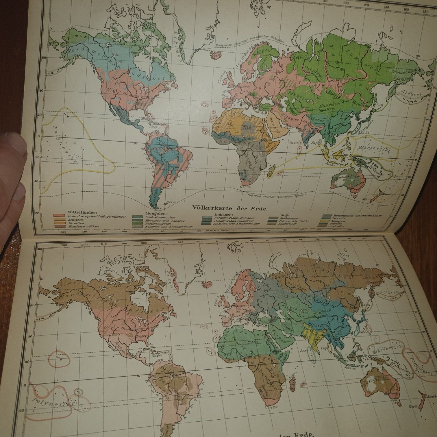 Książka  geografia  Andreas Atlas  1895r