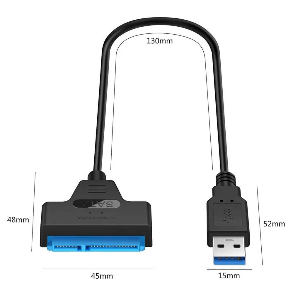 Adapter do dysków SSD, HDD 2,5'': SATA III - USB 3.0. Nowy.