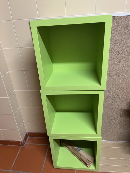 Conjunto de 3 cubos de parede lacado