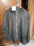 Bomber lentejolas preto