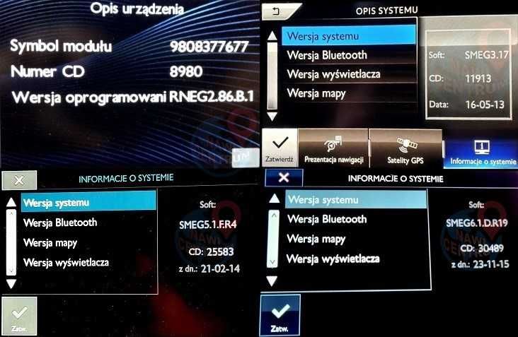 Mapy 2022/2023 Radary Peugeot Citroen DS RNEG2 SMEG
