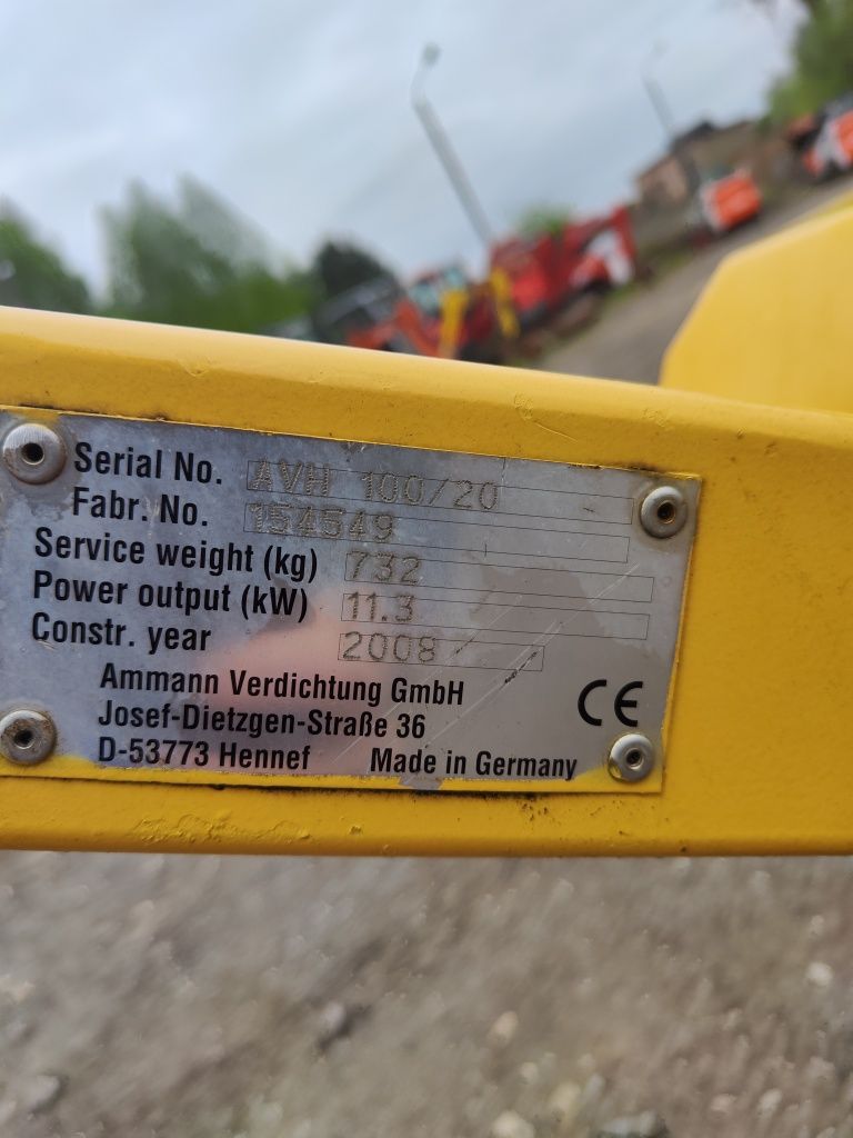 Zagęszczarka gruntu Ammann AVH 100/20 Bomag Wacker