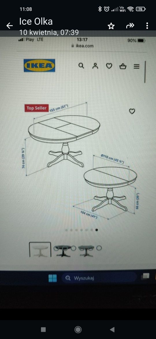 Stół okrągły Ikea