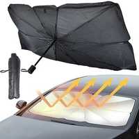 Interior do pára-brisa do carro guarda-chuva
