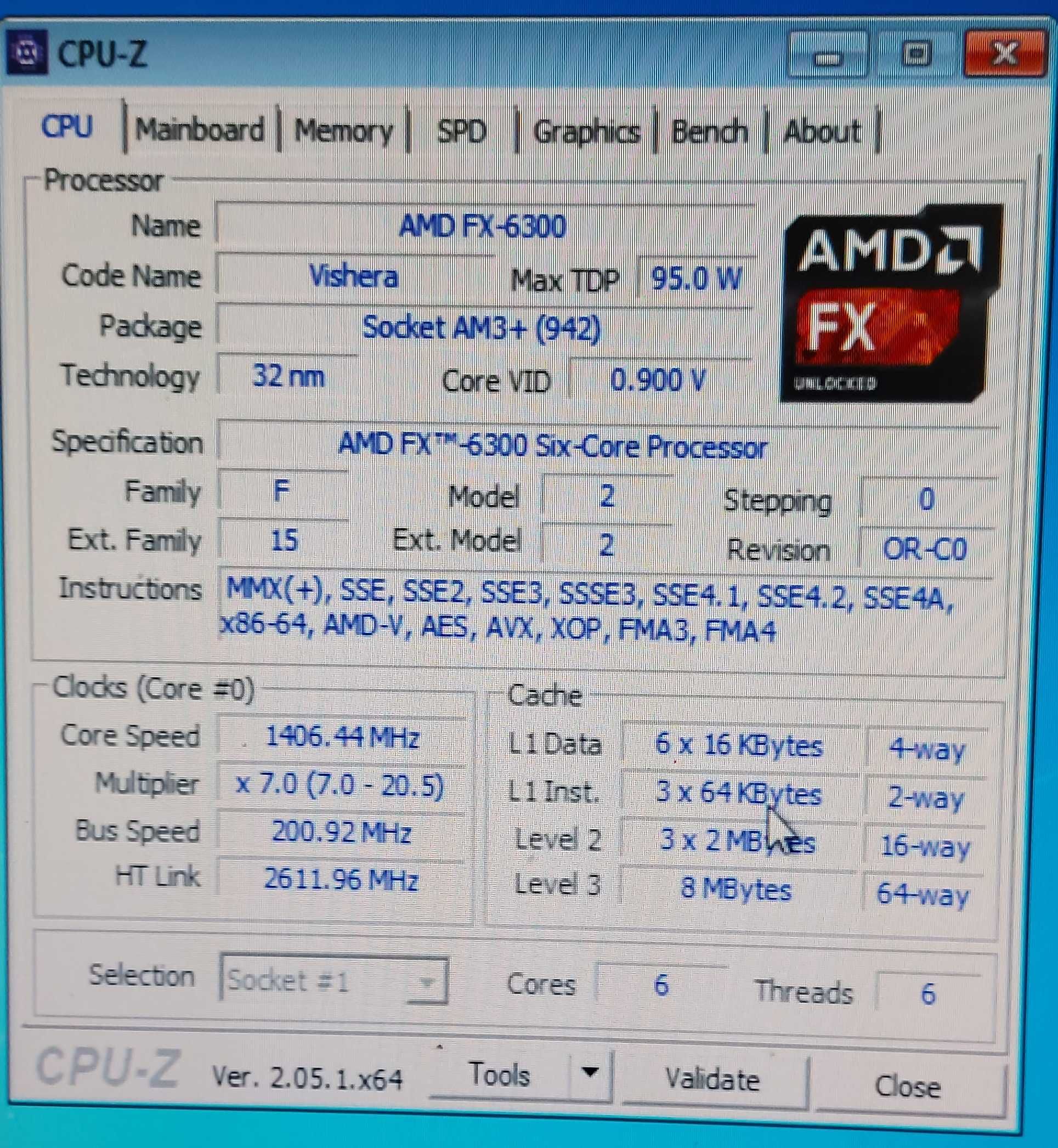 Komputer AMD FX 6300 (3,5 GHz),HDD 320 GB SATA,RAM DDR3 16 GB