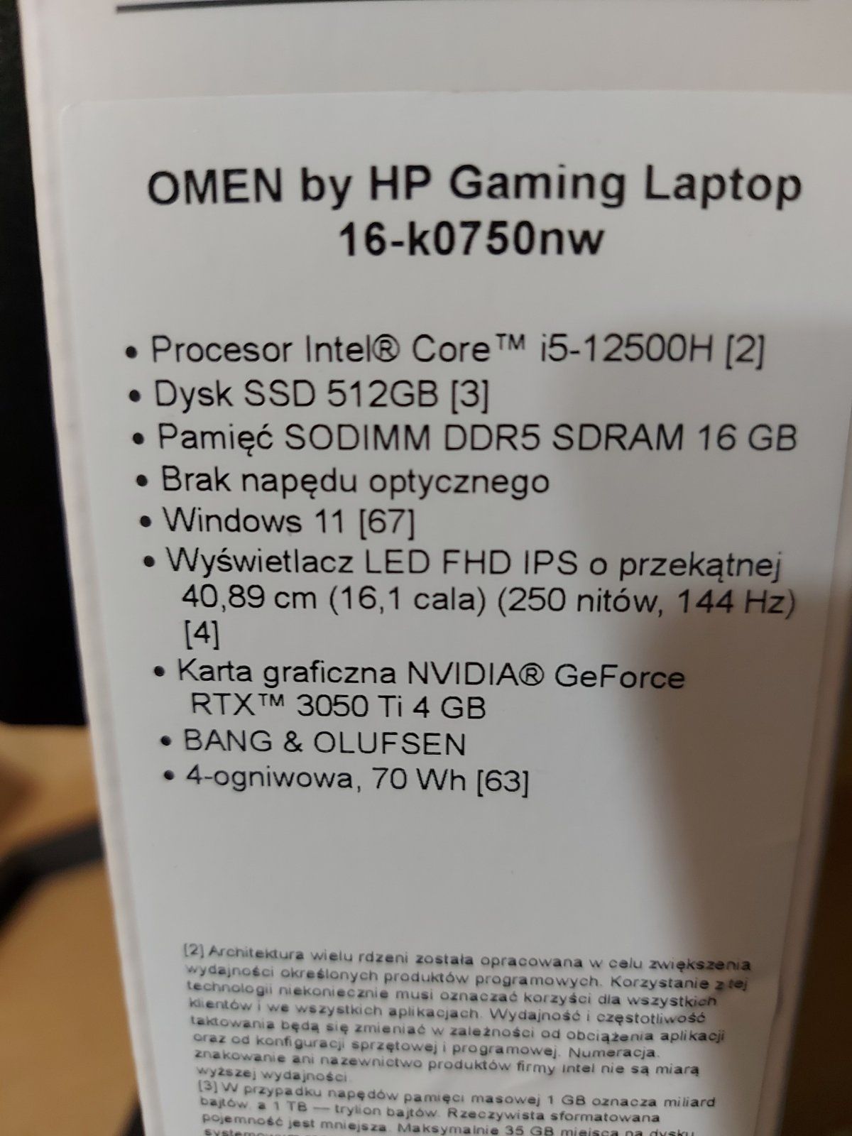 RTX 3050ti 4 gb + i5-12500H • HP Omen 16" 144Hz • 16gb/512 ssd