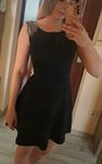 Czarna elegancka sukienka z cekinami S Pull&Bear