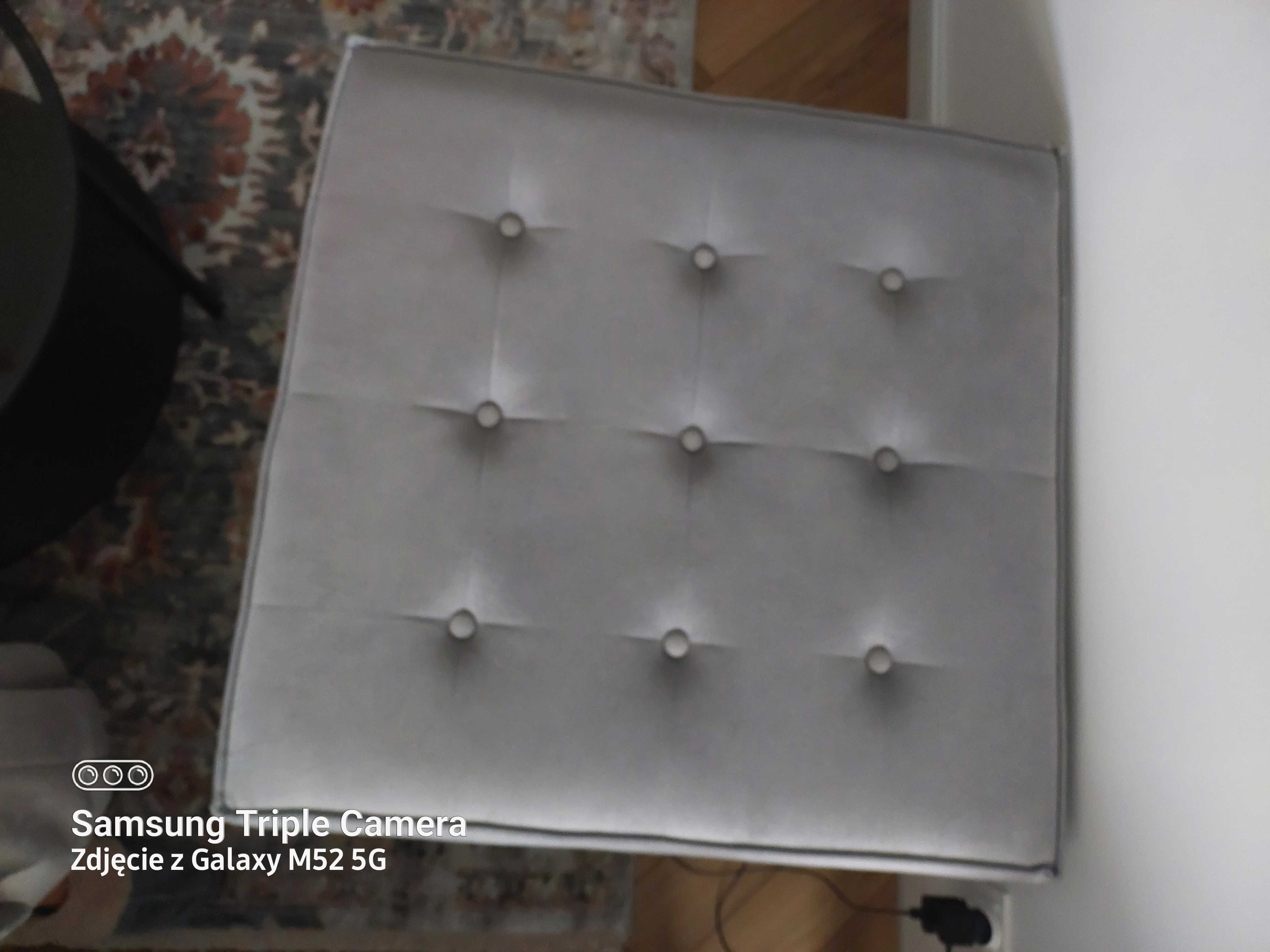 Duży puff szary 80x75x50