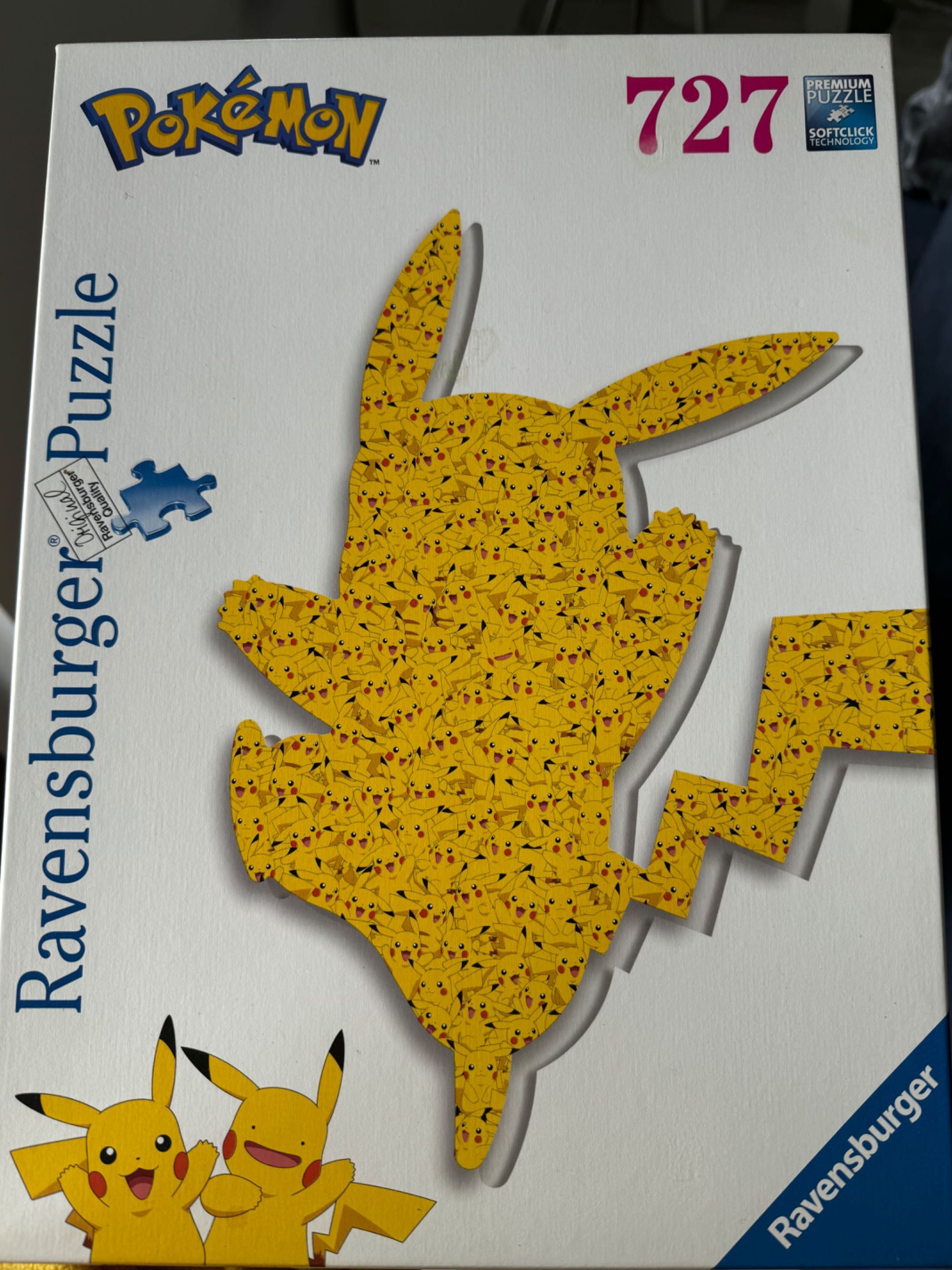 Puzzle Ravensburger Puzzle 727 elementów Sylwetka Pokemon Pikachu