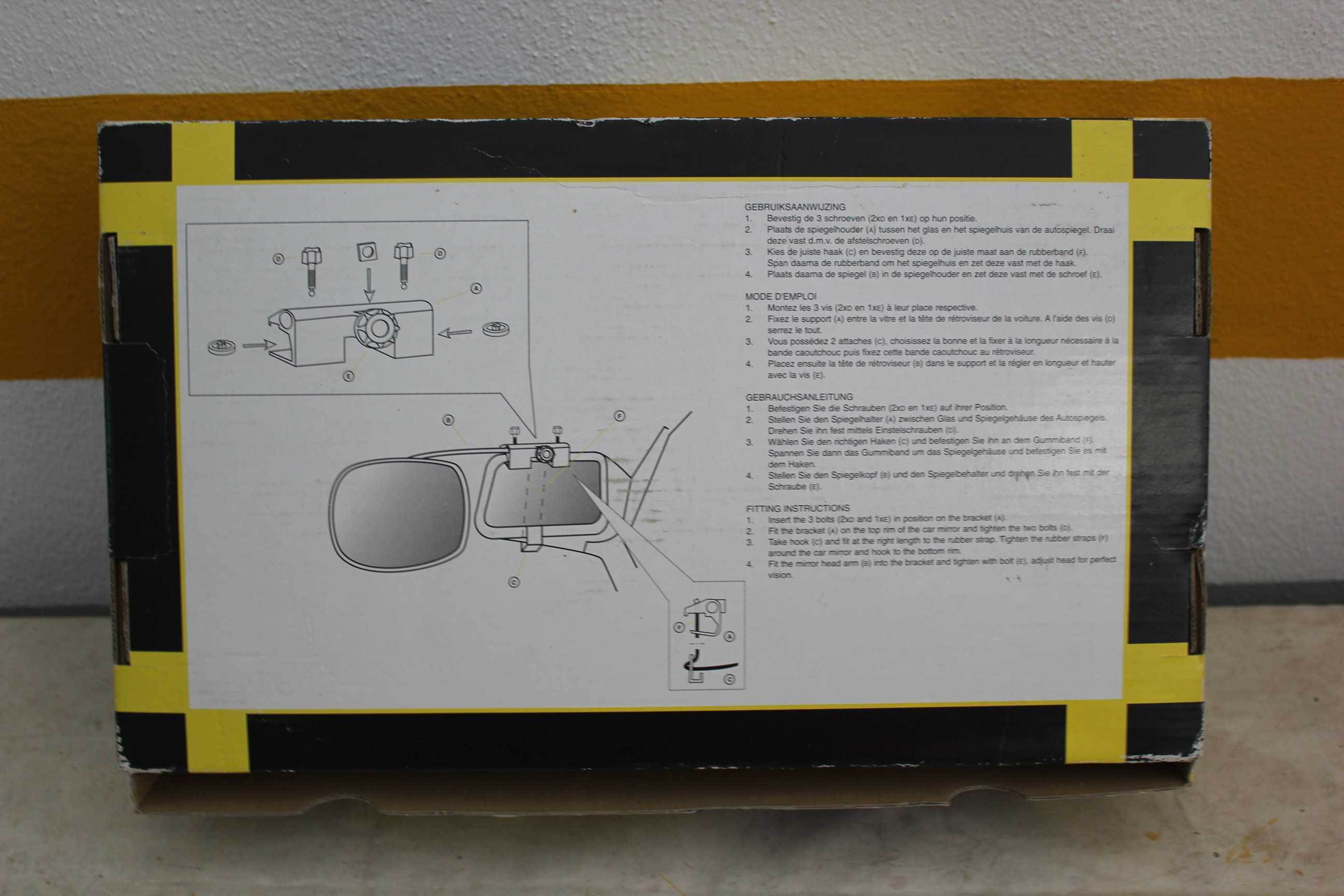 Espelhos retrovisores  extensivos para transporte de rulotes.