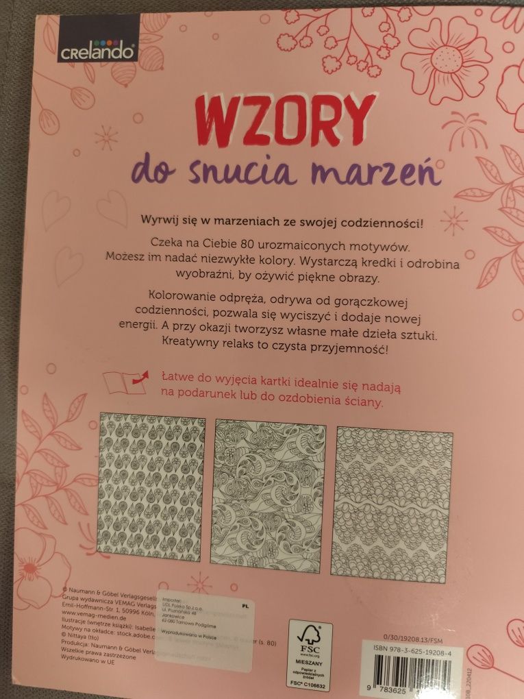 Kolorowanki dla dorosłych Wzory do snucia marzeń i kredki