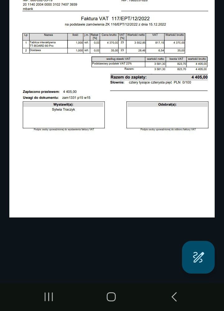 Tablica interaktywna monitor multimedialny
