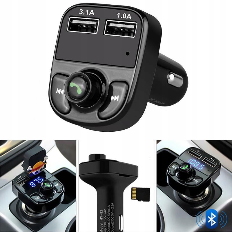 Transmiter FM bluetooth dual rozmowy ładowanie MP3