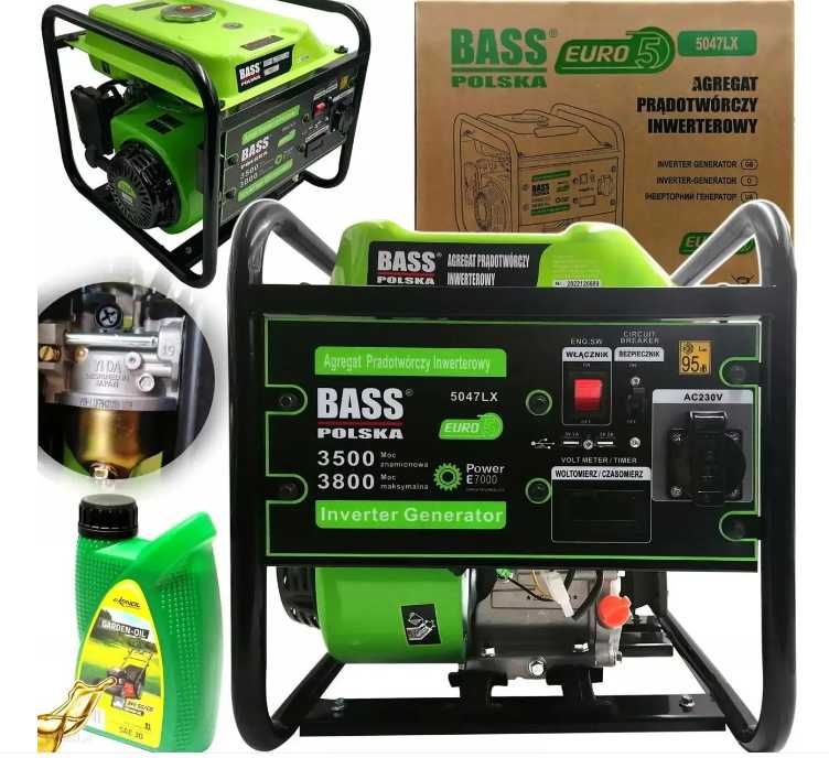 Бензиновый инверторный генератор 3,8 кВт Bass Polska