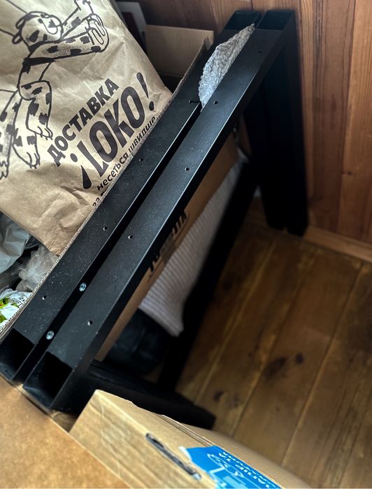 Каркас ніжки від столу чорні металеві лофт виробника Mebli Romax