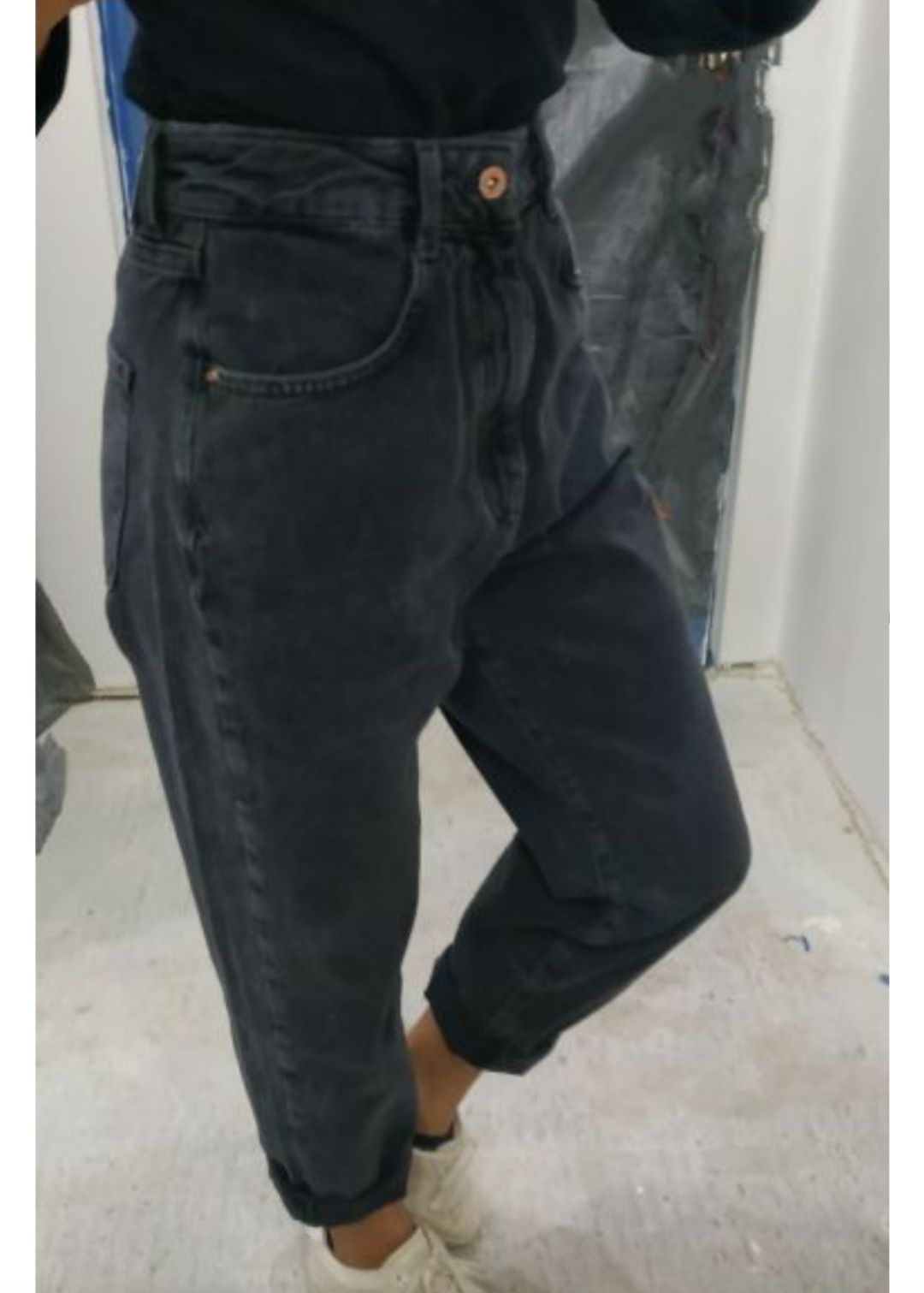 Spodnie jeansowe czarne boyfriend Zara nowe s 36