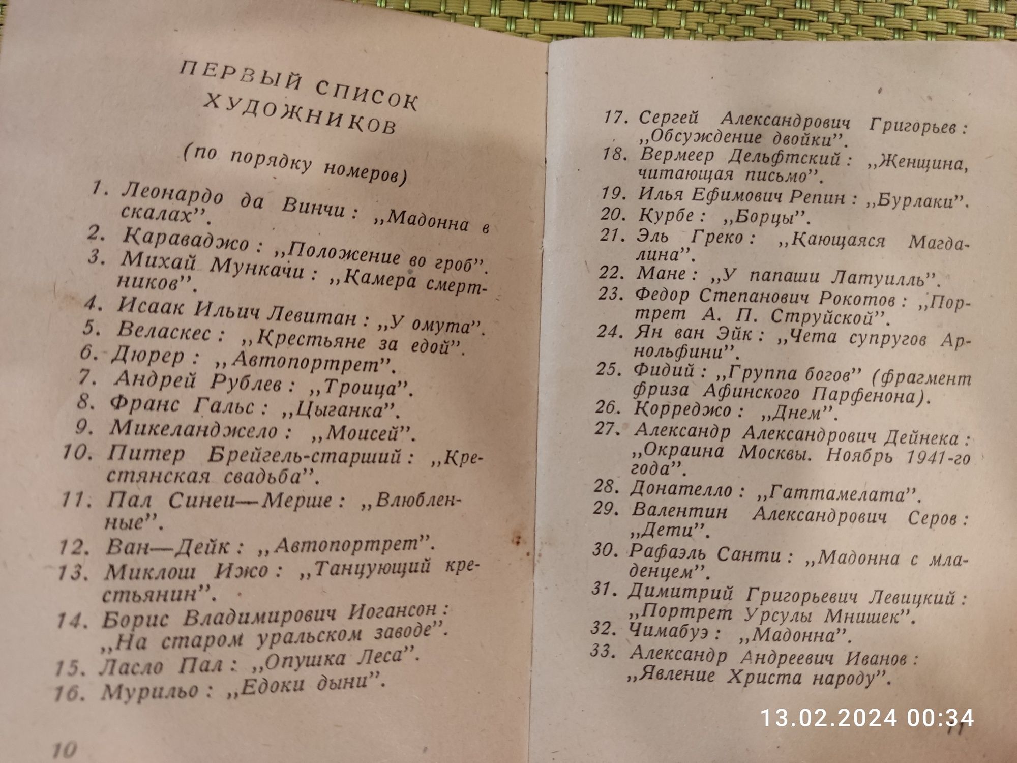 Гра мистецтвознавча ''Кто он?'',