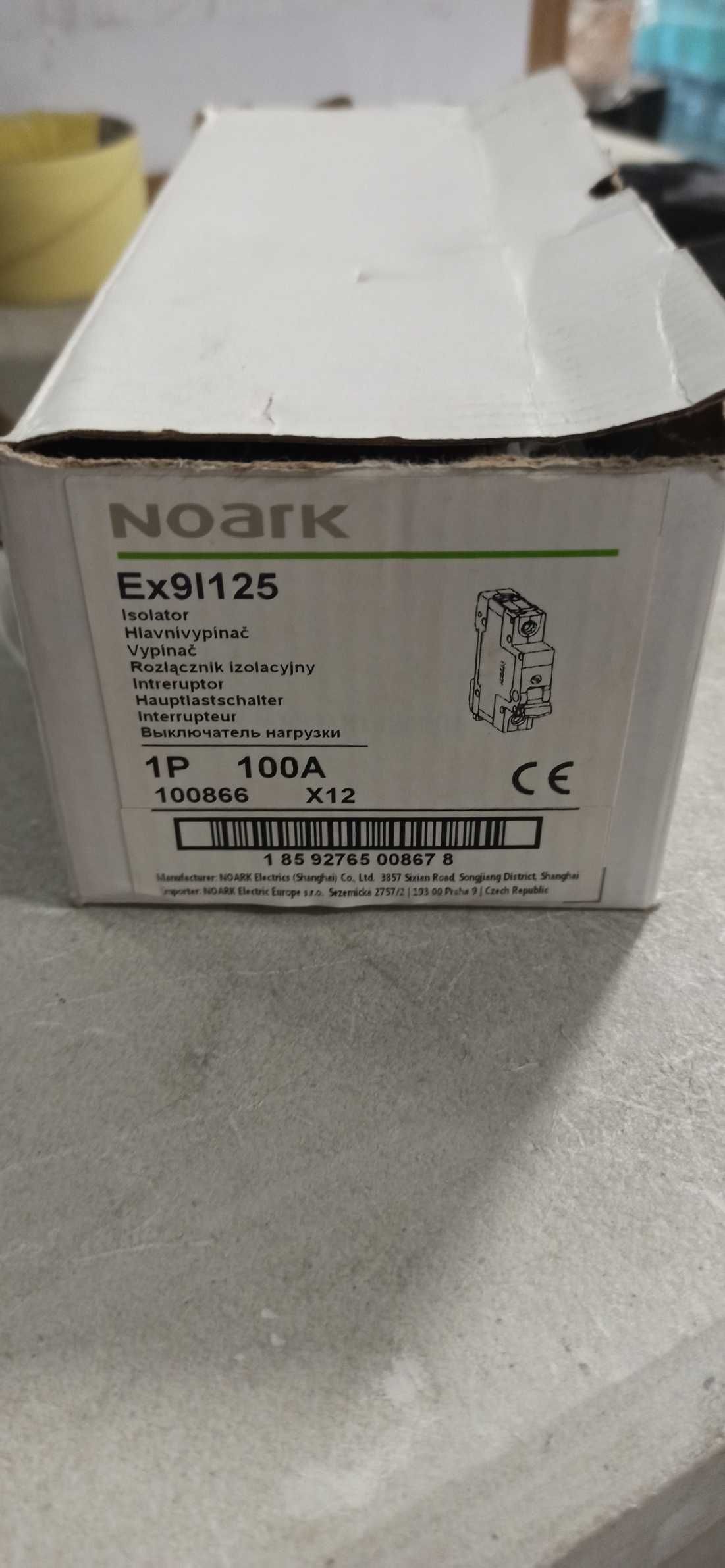 rozłącznik izolacyjny z funkcją blokady Noark Ex9I125 1P 100A 230V AC