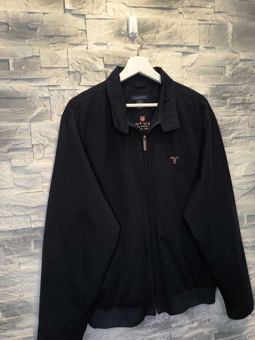 Kurtka Wiatrówka Gant Harrington Bomberka Granatowa Logo