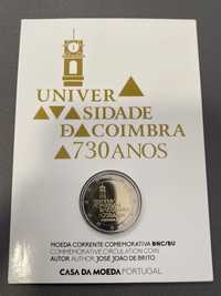 Moeda 2€ 730 anos da Universidade de Coimbra Bnc
