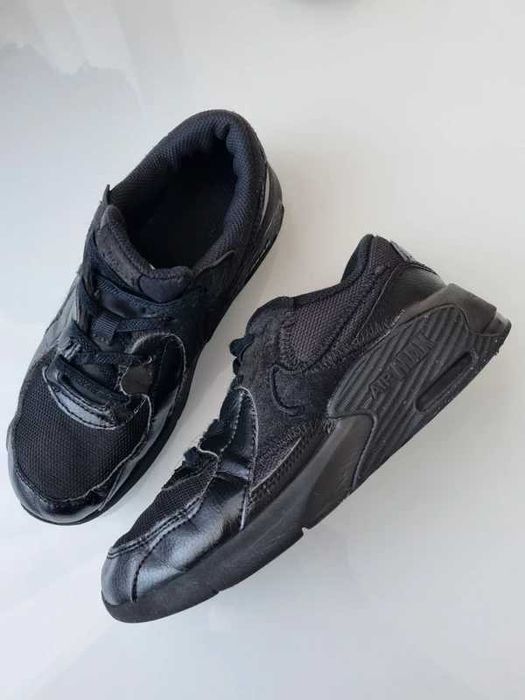Nike Air Max czarne skórzane sneakersy dziecięce rozm 34
