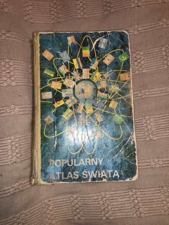 Popularny atlas swiata mapy 1976 ppwk kartografia