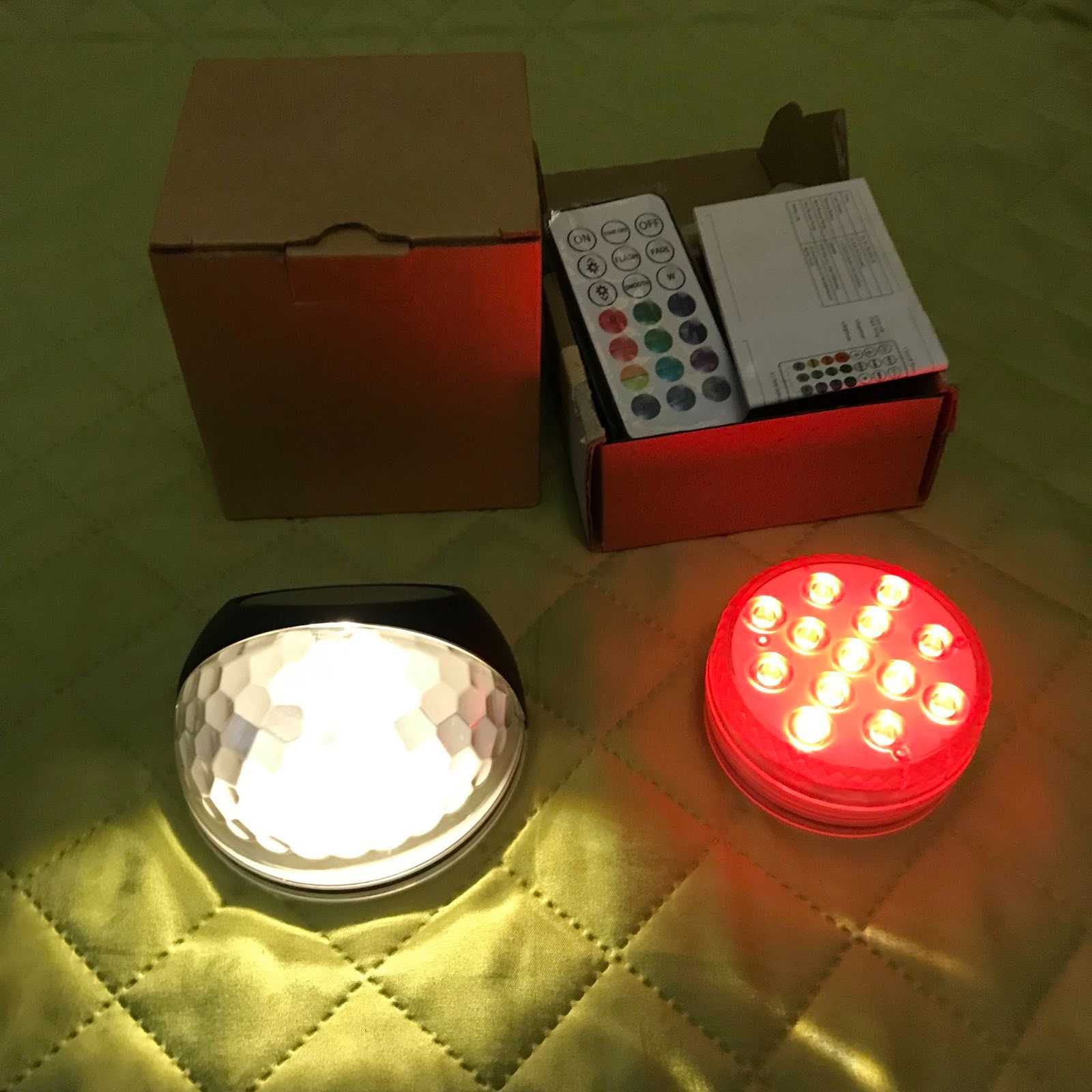 Нові : світильник на сонячній батареї та RGB світильник на пульті