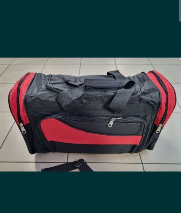 Torba podróżna 2 szt czerwono-czarne