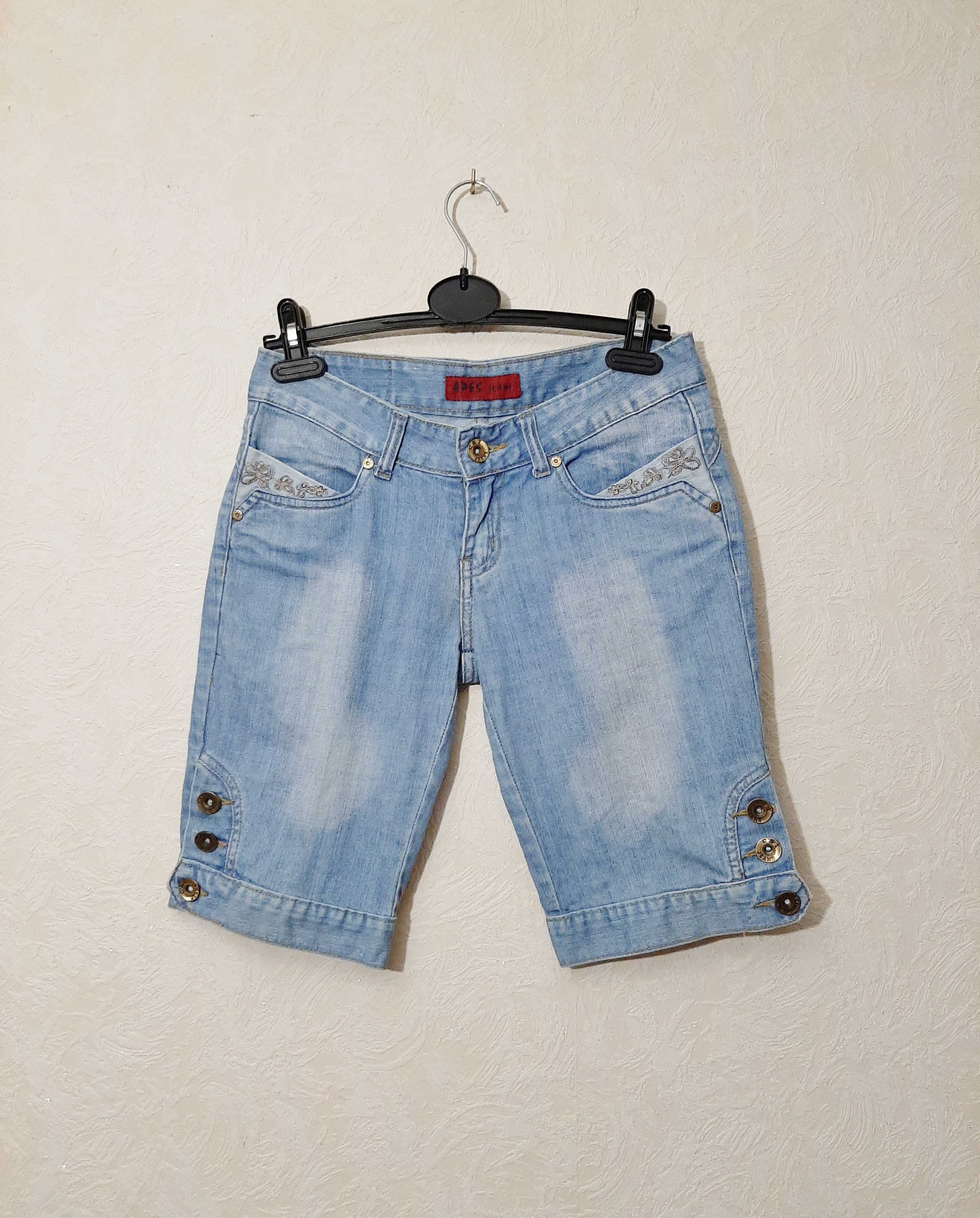 APES шорти бойфренди джинсові блакитні з манжетами жіночі р46-48