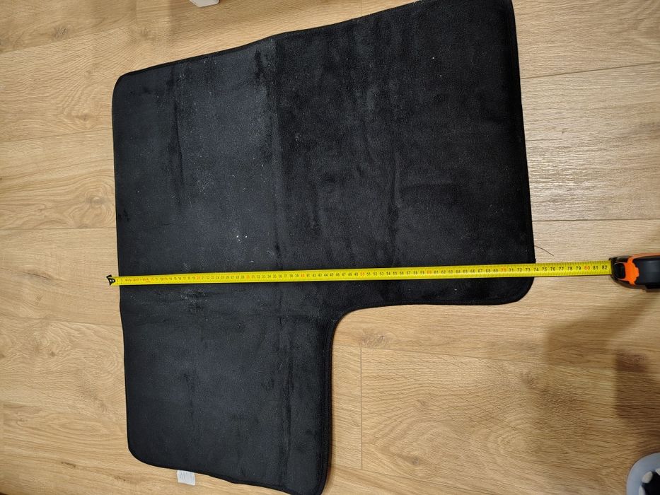 Dywan łazienkowy czarny 2 sztuki