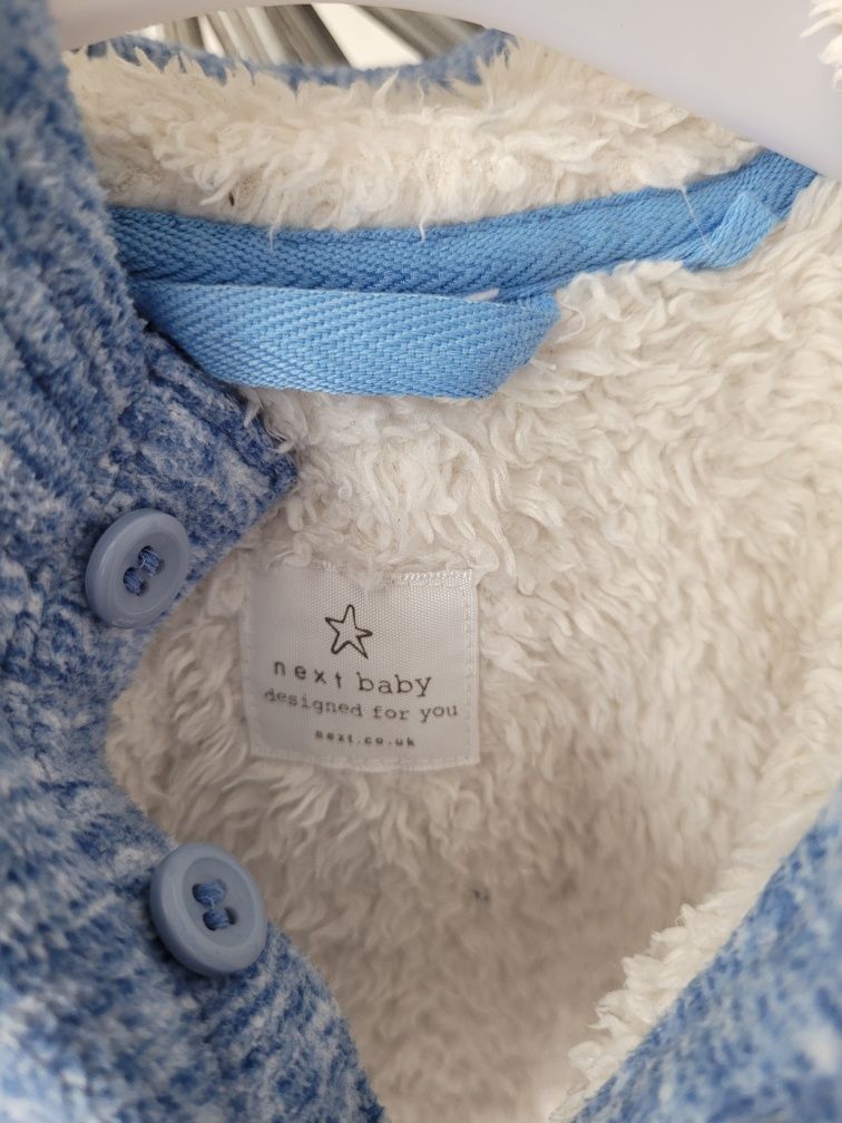 Cieplutka bluza miś firmy Next. Rozmiar 68