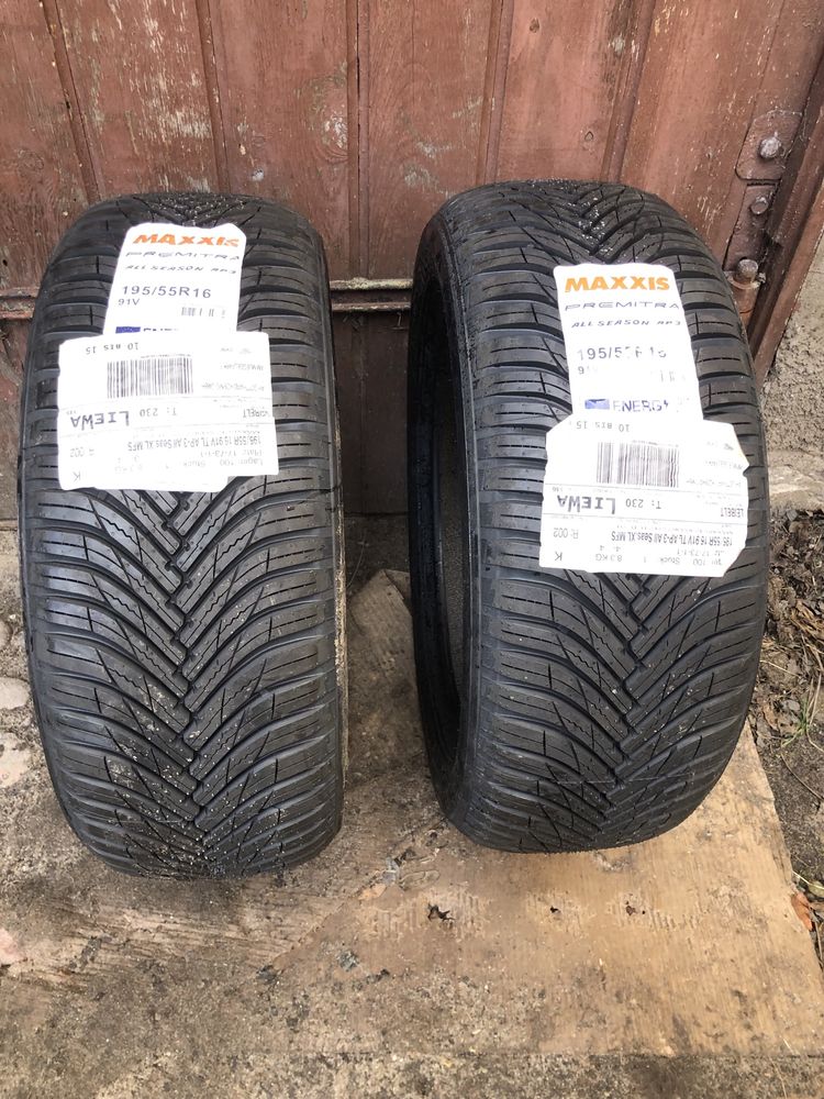 2 nowe opony wielosezonowe Maxxis Premitra 195/55r16